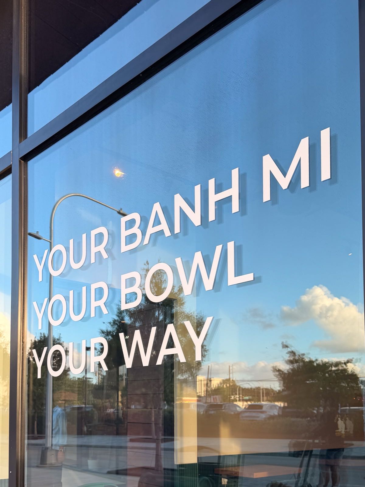 Cut-vinyl window graphics for iim Vietnamese Eatery